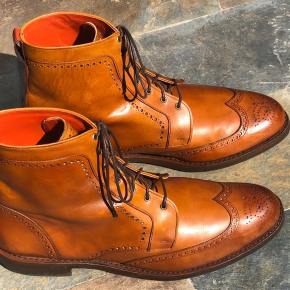 dalton wingtip dress boots with dainite rubber sole